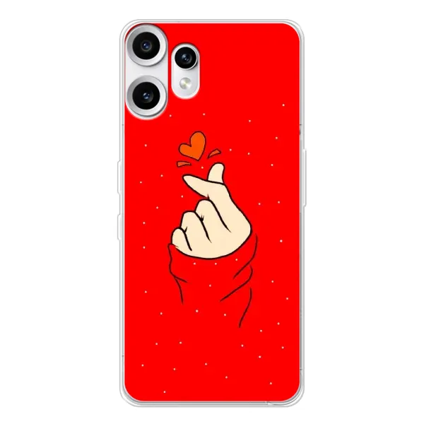 Чехол с рисунком «Сердце на красном» для Nothing CMF Phone 2 Pro Чехол с рисунком «Сердце на красном» для Nothing CMF Phone 2 Pro