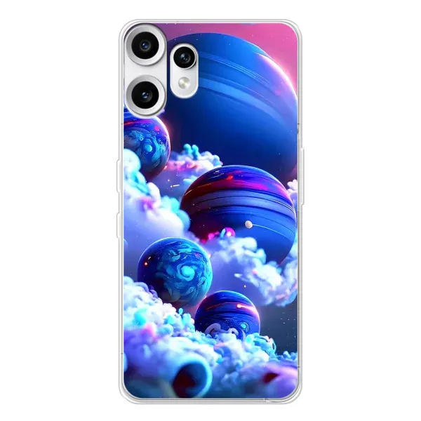 Чехол с рисунком «Синие планеты» для Nothing CMF Phone 2 Pro Чехол с рисунком «Синие планеты» для Nothing CMF Phone 2 Pro