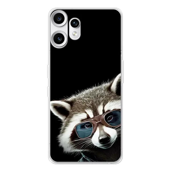 Чехол с рисунком «Стильный Енот» для Nothing CMF Phone 2 Pro Чехол с рисунком «Стильный Енот» для Nothing CMF Phone 2 Pro