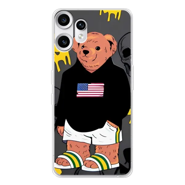 Чехол с рисунком «Teddy USA» для Nothing CMF Phone 2 Pro