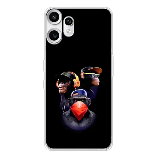 Чехол с рисунком «Три обезьяны» для Nothing CMF Phone 2 Pro Чехол с рисунком «Три обезьяны» для Nothing CMF Phone 2 Pro