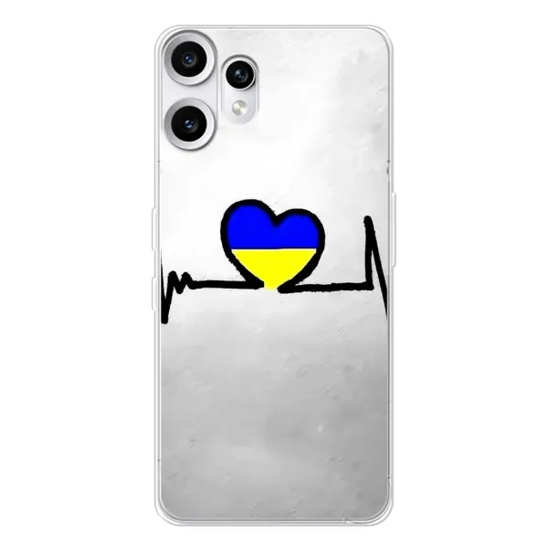 Чехол с рисунком «Украинская кардиограмма» для Nothing CMF Phone 2 Pro Чехол с рисунком «Украинская кардиограмма» для Nothing CMF Phone 2 Pro