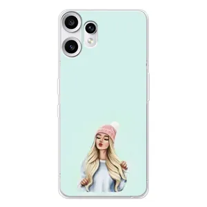 Силиконовый Чехол на Nothing CMF Phone 2 Pro с картинкой Стильных Девушек (В шапке)