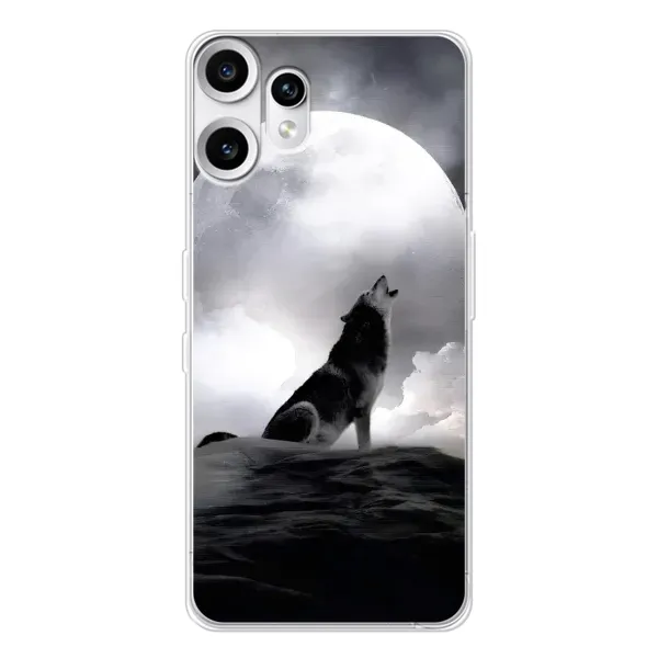 Чехол с рисунком «Волк и луна» для Nothing CMF Phone 2 Pro Чехол с рисунком «Волк и луна» для Nothing CMF Phone 2 Pro