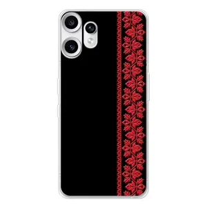 Силиконовый Чехол на Nothing CMF Phone 2 Pro с картинкой Вышиванки (Вышиванка на черном)