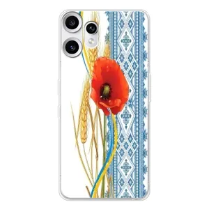 Силиконовый Чехол на Nothing CMF Phone 2 Pro с картинкой Вышиванки (Вышиванка с цветком)