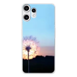 Силиконовый Чехол с одуванчиками на Nothing CMF Phone 2 Pro (Закат с одуванчиком)