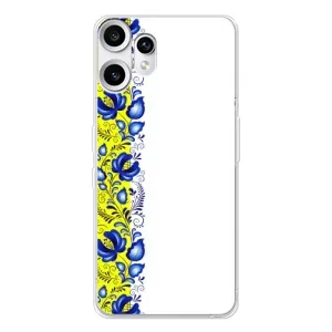 Силиконовый Чехол на Nothing CMF Phone 2 Pro с картинкой Вышиванки (Желто-синяя вышиванка)