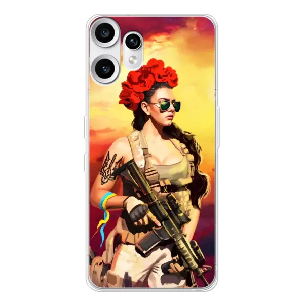 Чехол с рисунком «Женщина солдат» для Nothing CMF Phone 2 Pro Чехол с рисунком «Женщина солдат» для Nothing CMF Phone 2 Pro