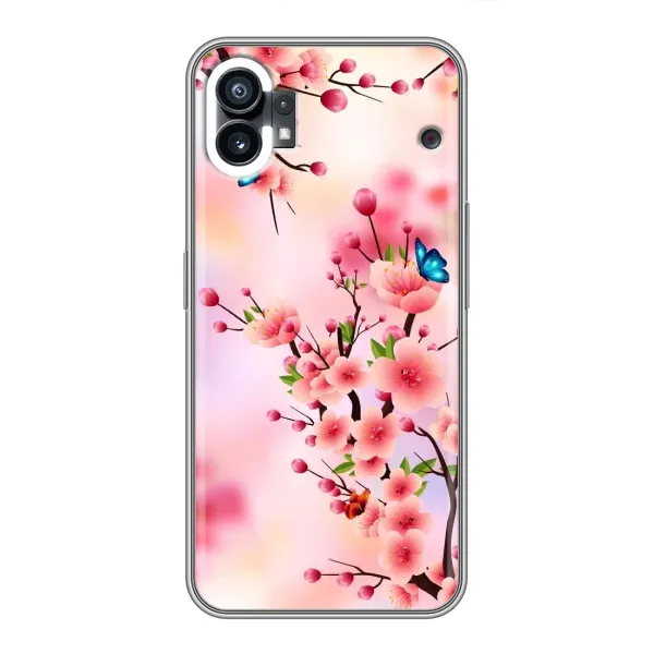 Чехол с рисунком «Бабочки на сакуре» для Nothing Phone 1 Чехол с рисунком «Бабочки на сакуре» для Nothing Phone 1