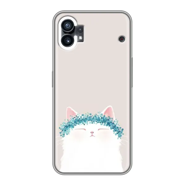 Чехол с рисунком «Белый котик» для Nothing Phone 1 Чехол с рисунком «Белый котик» для Nothing Phone 1