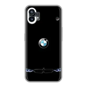 Силиконовый бампер с картинкой машины на Nothing Phone 1 (Черный BMW)