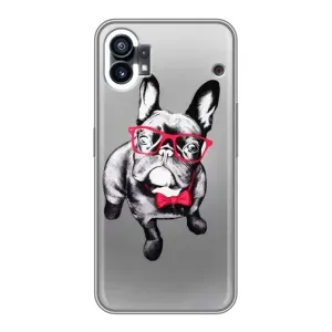 Чохол (ТПУ) Милі песики для Nothing Phone 1 (Бульдог в окулярах)