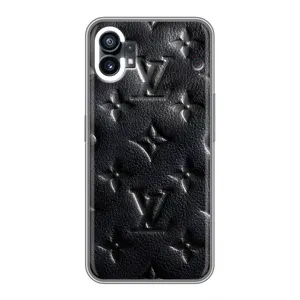 Текстурный Чехол Louis Vuitton для Насинг Фон 1 (Черный ЛВ)