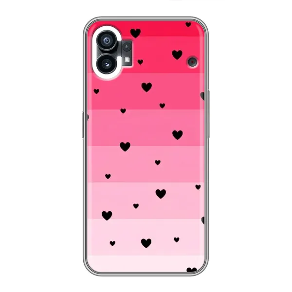 Чехол с рисунком «Чорные сердечки» для Nothing Phone 1 Чехол с рисунком «Чорные сердечки» для Nothing Phone 1