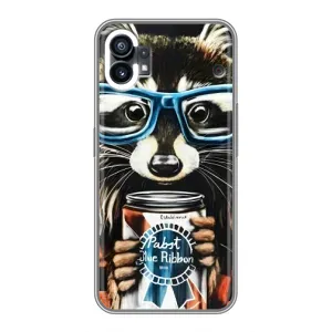 Силіконовий Чохол з Энотами на Nothing Phone 1 (Єнот в окулярах)