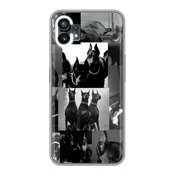 Чехол с рисунком «Коллаж Доберман» для Nothing Phone 1 Чехол с рисунком «Коллаж Доберман» для Nothing Phone 1
