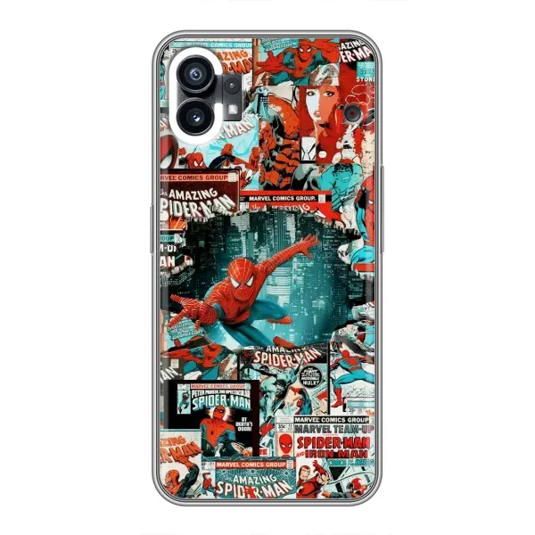 Чехол с рисунком «Комиксы Человек Паук» для Nothing Phone 1 Чехол с рисунком «Комиксы Человек Паук» для Nothing Phone 1