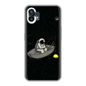 Силіконовый Чохол з принтом "Космонавти" на Nothing Phone 1 (Космонавт на рибалці)