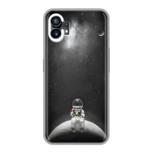 Силіконовый Чохол з принтом "Космонавти" на Nothing Phone 1 (Космонавт романтик)