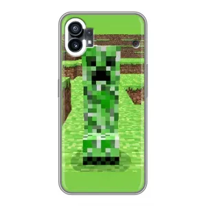 Чехлы для Nothing Phone 1 (Персонажи Майн Крафт) (Крипер 2)