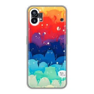 Силиконовый чехол с котиком для Nothing Phone 1 (Mew)