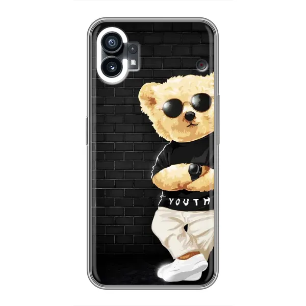 Чехол с рисунком «Мишка в очках» для Nothing Phone 1