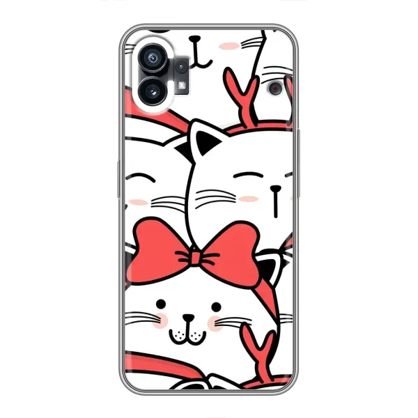 Чехол с рисунком «Новогодние котики» для Nothing Phone 1 Чехол с рисунком «Новогодние котики» для Nothing Phone 1