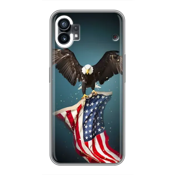 Чехол с рисунком «Орел и флаг» для Nothing Phone 1 Чехол с рисунком «Орел и флаг» для Nothing Phone 1