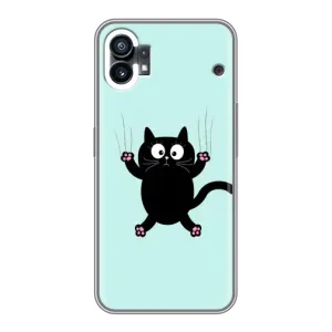Силиконовый чехол с котиком для Nothing Phone 1 (Падающий кот)