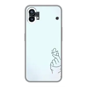 Чохол (Знак сердечка) для Nothing Phone 1 (Сердечко на блакитному)