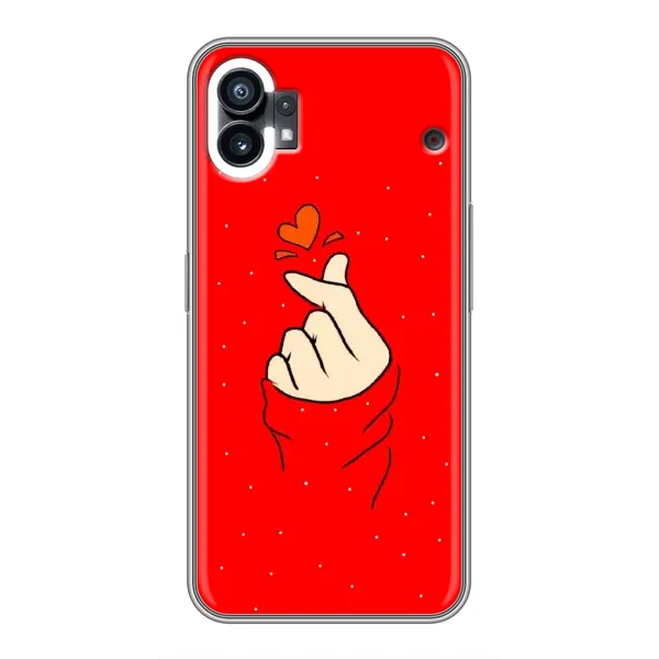 Чохол з малюнком «Сердечко на червоному» для Nothing Phone 1