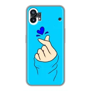Чохол (Знак сердечка) для Nothing Phone 1 (Сердечко на синоьому)