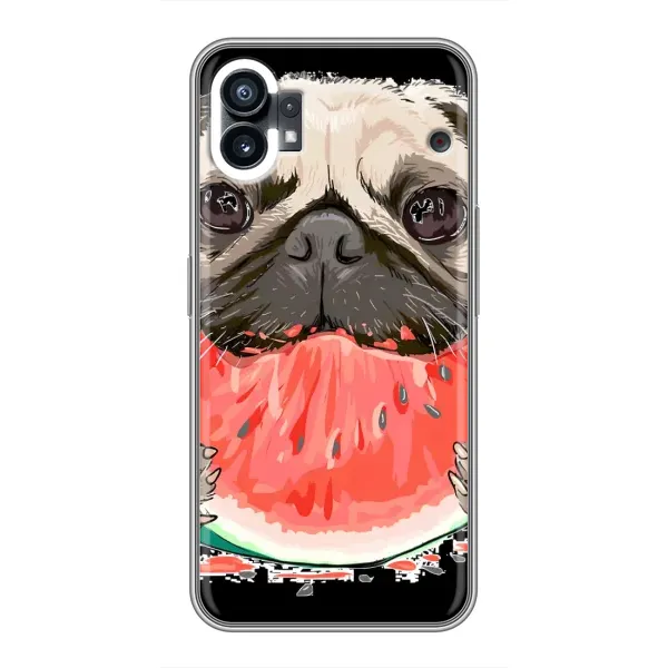Чехол с рисунком «Смешной Мопс» для Nothing Phone 1 Чехол с рисунком «Смешной Мопс» для Nothing Phone 1
