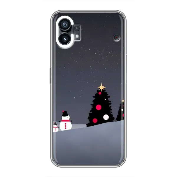 Чехол с рисунком «Снеговички» для Nothing Phone 1 Чехол с рисунком «Снеговички» для Nothing Phone 1
