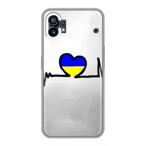 Силиконовый Чехол на Nothing Phone 1 (Я-Украина) (Украинская кардиограмма)