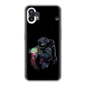 Силіконовый Чохол з принтом "Космонавти" на Nothing Phone 1 (В руках земля)