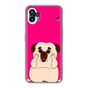 Чохол (ТПУ) Милі песики для Nothing Phone 1 (Веселий Мопсік)