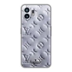 Текстурный Чехол Louis Vuitton для Насинг Фон 2 (Белый ЛВ)
