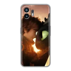 Чехол дракон Беззубик для Nothing Phone 2 (Беззубик и Иккинг)