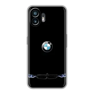 Силиконовый бампер с картинкой машины на Nothing Phone 2 (Черный BMW)