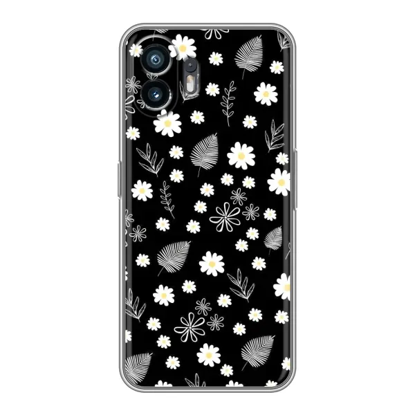 Чехол с рисунком «цветение на чорном» для Nothing Phone 2 Чехол с рисунком «цветение на чорном» для Nothing Phone 2