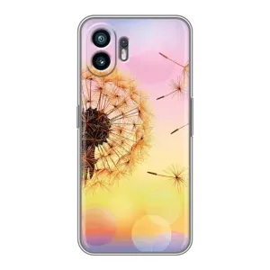 Силиконовый Чехол с одуванчиками на Nothing Phone 2 (Цветок-одуванчик)