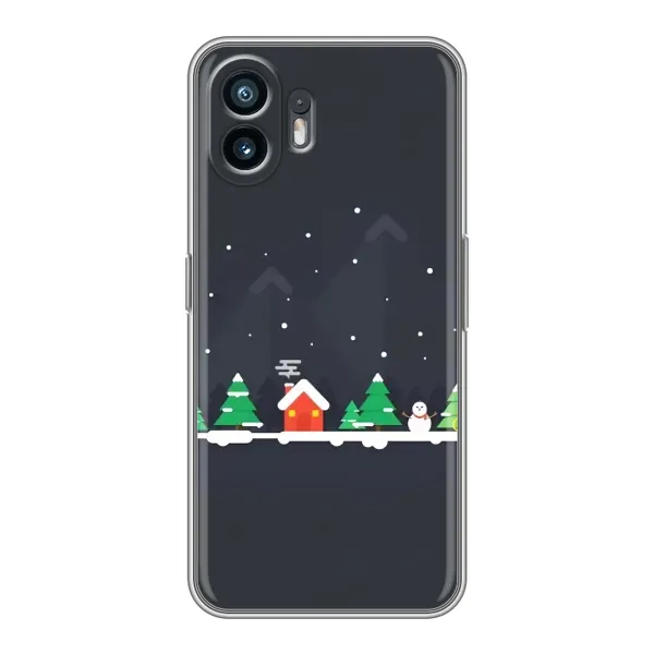 Чехол с рисунком «Город зимний» для Nothing Phone 2 Чехол с рисунком «Город зимний» для Nothing Phone 2