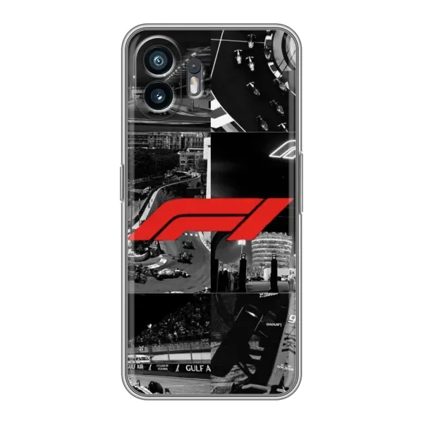 Чехол с рисунком «Коллаж Формула 1» для Nothing Phone 2 Чехол с рисунком «Коллаж Формула 1» для Nothing Phone 2