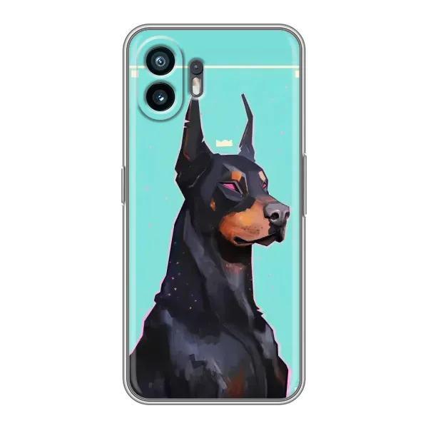 Чехол с рисунком «Король доберман» для Nothing Phone 2 Чехол с рисунком «Король доберман» для Nothing Phone 2