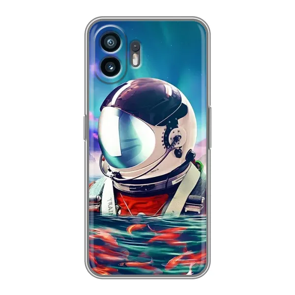 Чехол с рисунком «Космонавт в воде» для Nothing Phone 2 Чехол с рисунком «Космонавт в воде» для Nothing Phone 2