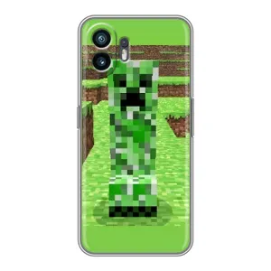 Чехлы для Nothing Phone 2 (Персонажи Майн Крафт) (Крипер 2)