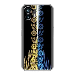 Силиконовый Чехол на Nothing Phone 2 (Патриотическая вышиванка)