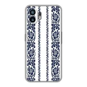 Силиконовый Чехол на Nothing Phone 2 с картинкой Вышиванки (Синяя вышиванка)